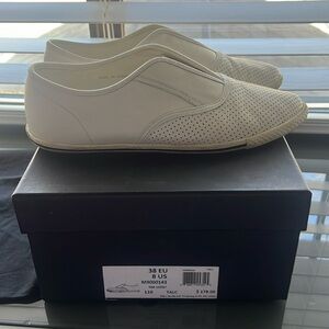 Marc by Marc Jacobs white leather slip on sneakers